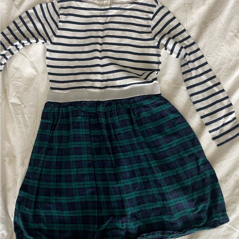 Crewcuts Navy and White Stripe Tee